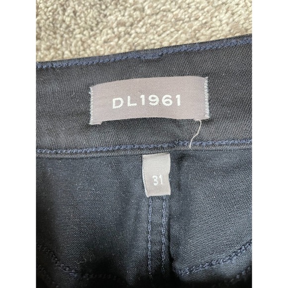 DL1961 Jeans Womens 31 Coated Cropped Bootcut Flare Slimming Lara Marin Denim - Picture 3 of 8